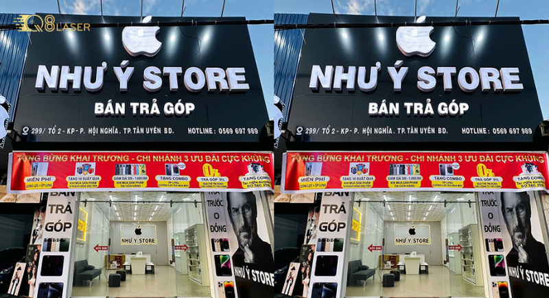 Bảng hiệu tiệm điện thoại bền đẹp, sử dụng lâu dài