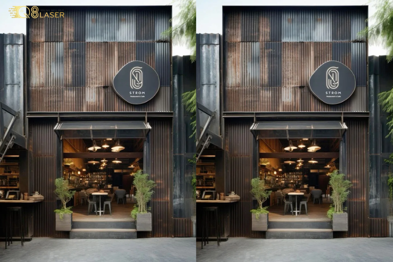 Bảng hiệu tôn đẹp, phù hợp nhiều không gian