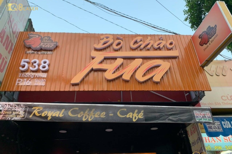 Bảng hiệu tôn sóng đơn giản, bền đẹp theo thời gian