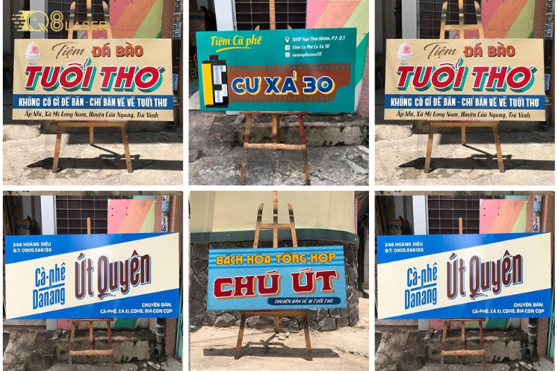 Bảng hiệu xưa cũ phai màu theo năm tháng