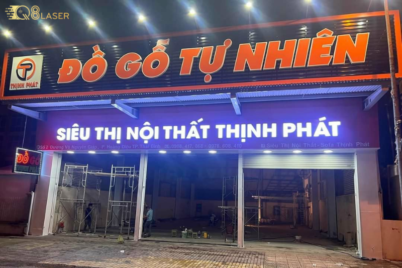 Bảng hiệu xưởng nội thất phong cách công nghiệp