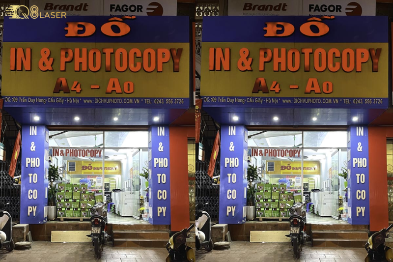 Bảng photocopy thiết kế tinh tế, rõ chữ