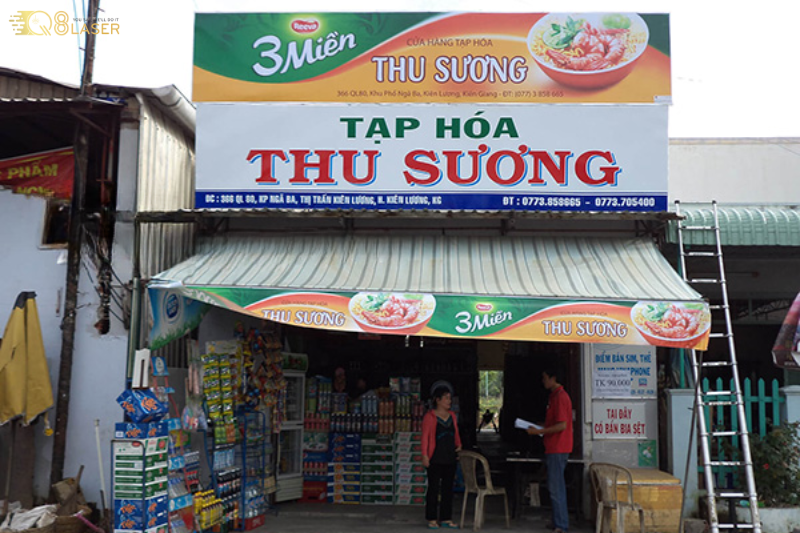 Bảng tạp hóa nhỏ gọn đẹp