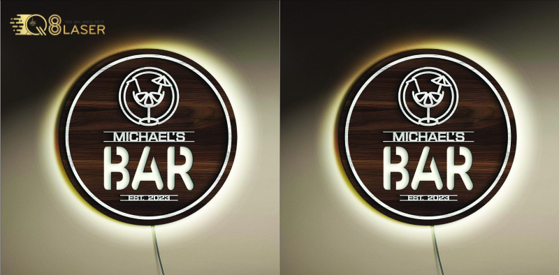 Biển alu âm bản thiết kế tối giản, nổi bật ban đêm