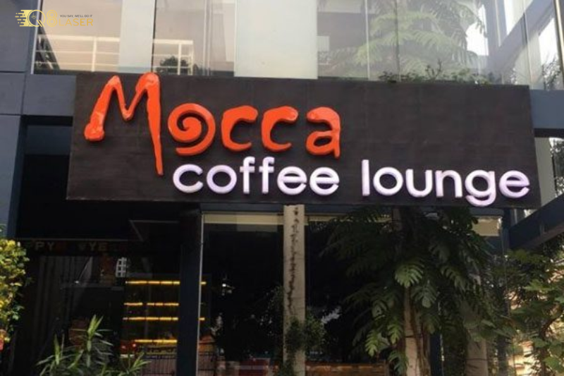 Biển cà phê thiết kế gọn gàng, dễ đọc