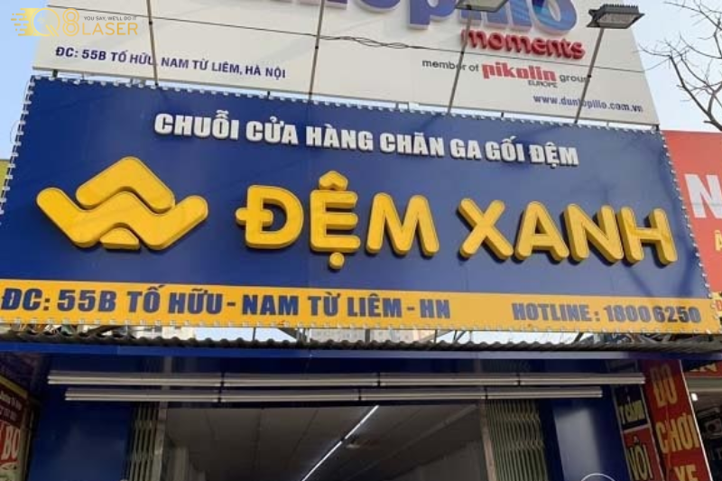 Biển chăn ga gối đệm rõ ràng, dễ nhận diện