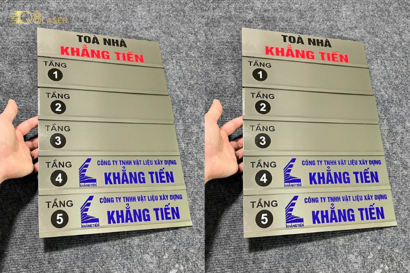 Biển chỉ dẫn tòa nhà thiết kế đẹp, phù hợp nhiều loại công trình