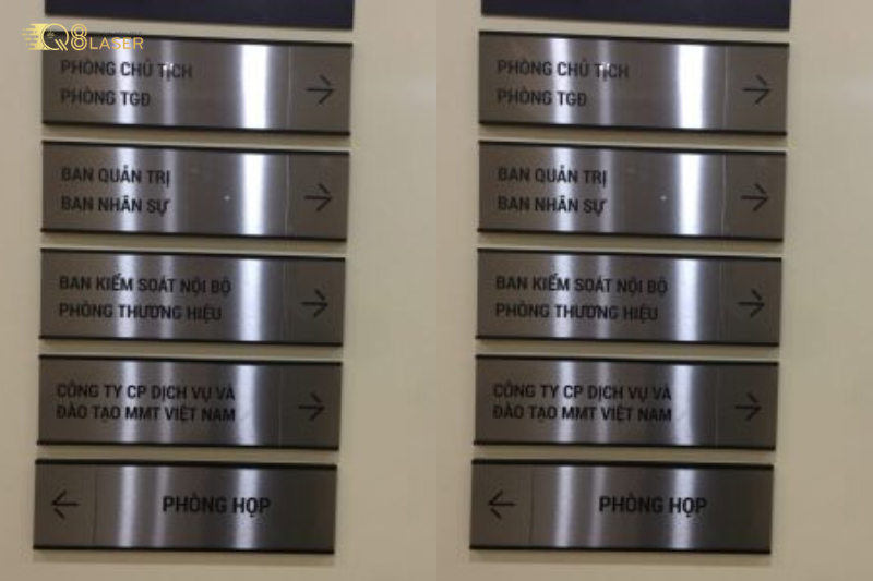 Biển chỉ dẫn tòa nhà văn phòng gọn gàng, khoa học