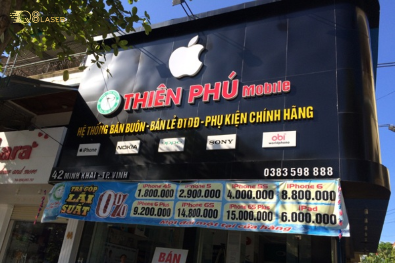 Biển vẫy điện thoại đẹp, nổi bật cả ban ngày lẫn ban đêm