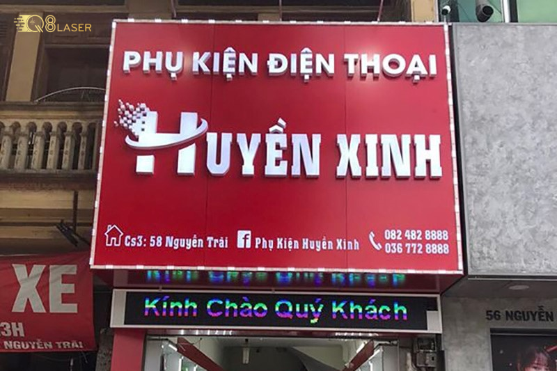 Biển hiệu điện thoại hiện đại, phù hợp mặt tiền phố