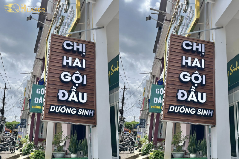 Biển hiệu gội đầu dưỡng sinh rõ ràng, dễ tìm