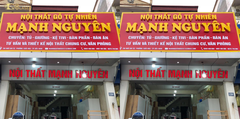 Biển hiệu nội thất và bảng hiệu gara ô tô đẹp