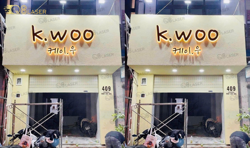 Biển hiệu phun xăm thẩm mỹ gọn gàng, dễ nhận diện