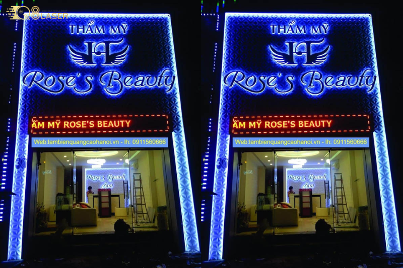 Biển hiệu phun xăm thẩm mỹ tinh tế, hiện đại