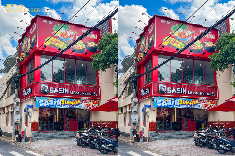 Biển hiệu quán ăn vặt rõ chữ