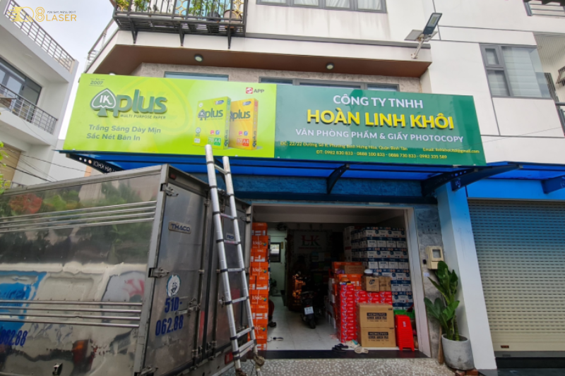 Biển hiệu văn phòng phẩm chuẩn kích thước cửa hàng