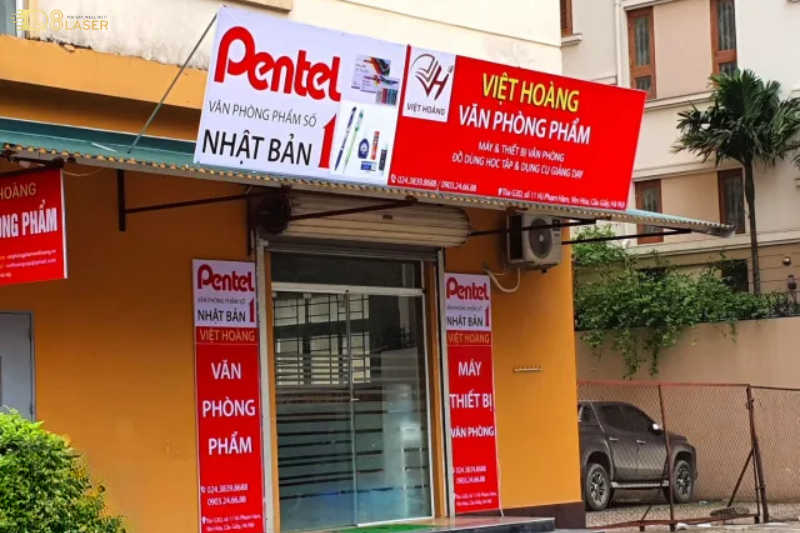 Biển hiệu văn phòng phẩm đẹp, dễ thu hút ánh nhìn