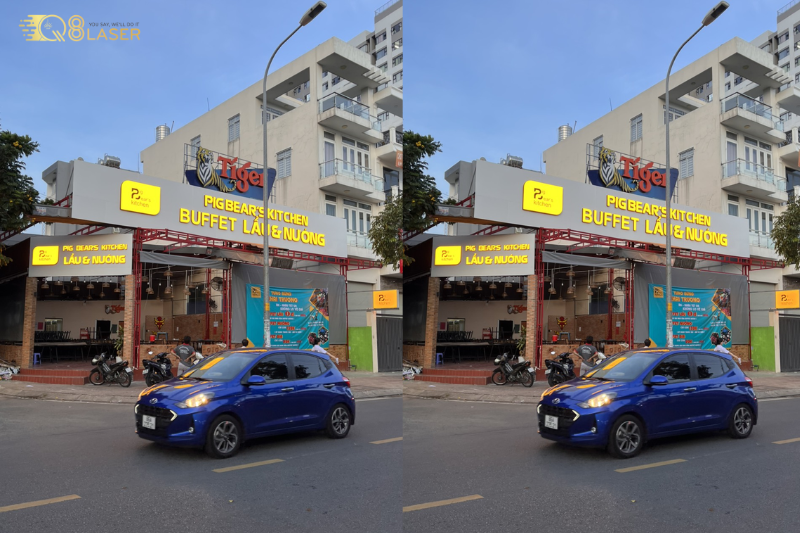 Biển lẩu thiết kế gọn, dễ thi công