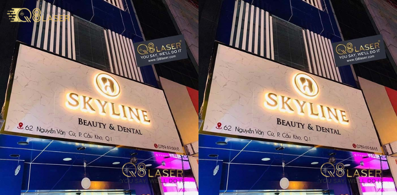 Biển LED nha khoa sáng rõ cả ngày lẫn đêm