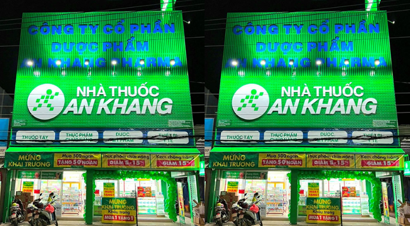 Biển led quầy thuốc sáng rõ, dễ nhìn cả ngày lẫn đêm