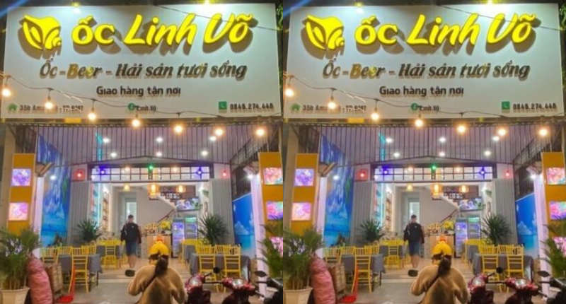 Biển ốc thiết kế bắt mắt, phù hợp nhiều phong cách quán.