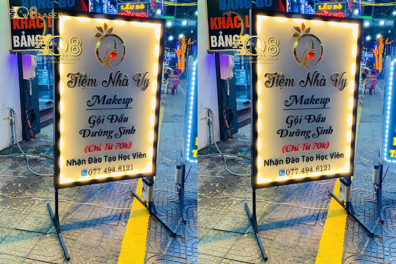Biển phát sáng đẹp, nổi bật mặt tiền