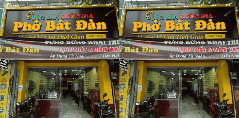 Biển phở gà chữ nổi, nổi bật