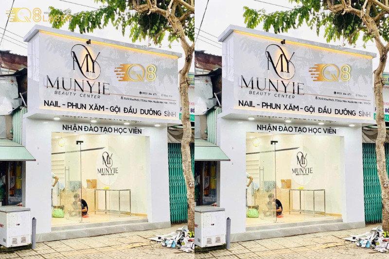 Biển phun xăm thiết kế tối giản nhưng nổi bật