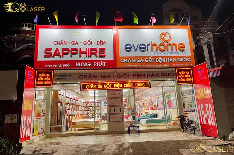 Biển quảng cáo chăn ga gối đệm dễ thi công