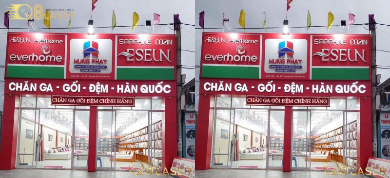 Biển quảng cáo chăn ga gối đệm phù hợp cửa hàng