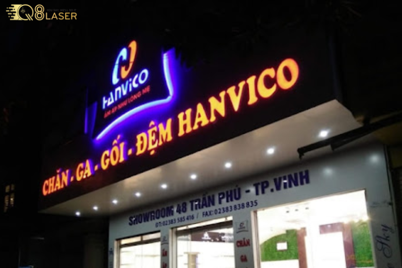 Biển quảng cáo chăn ga gối đệm rõ chữ, dễ nhận biết