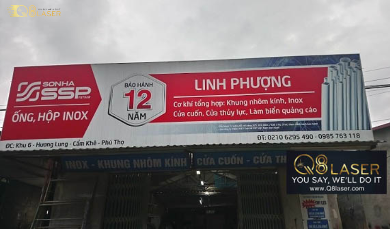 Biển quảng cáo cơ khí thiết kế bền bỉ