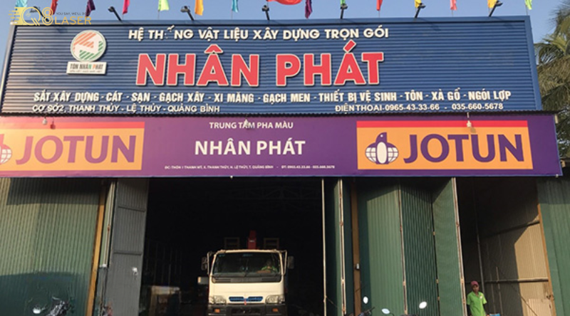 Biển quảng cáo công ty xây dựng nổi bật mặt tiền
