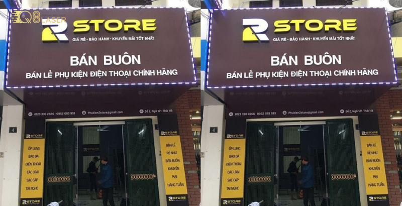 Biển quảng cáo điện thoại thiết kế rõ ràng, dễ nhận diện