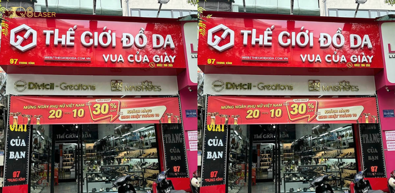 Biển quảng cáo giày dép bền đẹp lâu dài