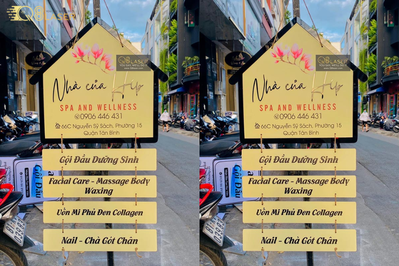 Biển quảng cáo gội đầu đơn giản, dễ nhìn