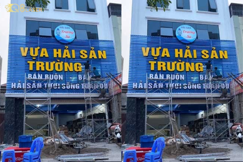 Biển quảng cáo hải sản khô rõ thông tin, dễ nhìn