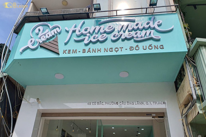 Biển quảng cáo kem tươi phong cách trẻ trung