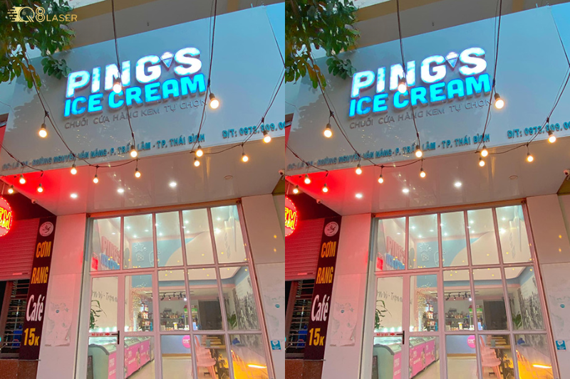 Biển quảng cáo kem tươi phù hợp nhiều mô hình kinh doanh