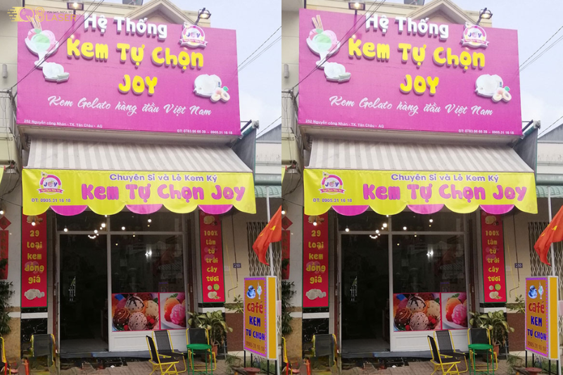Biển quảng cáo kem tươi phù hợp quán kem nhỏ