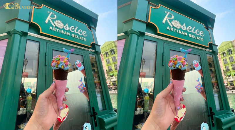 Biển quảng cáo kem tươi tạo điểm nhấn mặt tiền