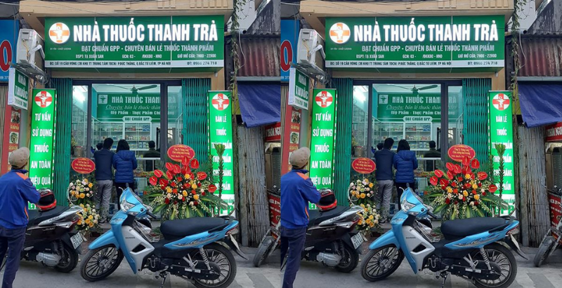 Biển quảng cáo nhà thuốc thiết kế rõ ràng, đúng chuẩn ngành dược