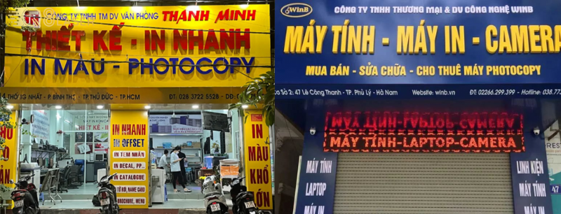 Biển quảng cáo photocopy dễ nhận diện từ xa
