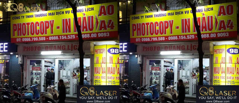 Biển quảng cáo photocopy nổi bật mặt tiền