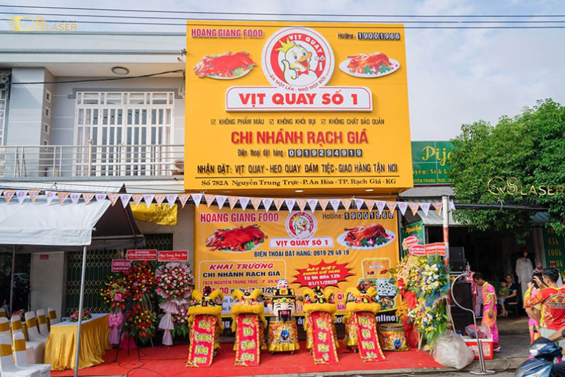 Biển quảng cáo quán vịt đơn giản, dễ nhớ
