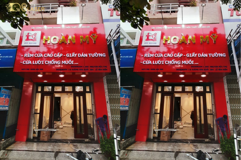 Biển quảng cáo rèm cửa kết hợp bảng hiệu rèm cửa chuyên nghiệp