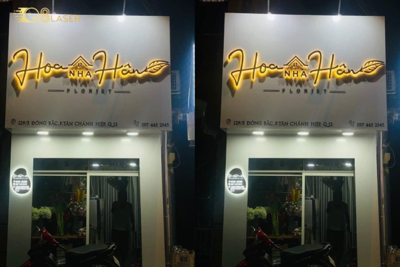 Biển quảng cáo shop hoa tươi nổi bật
