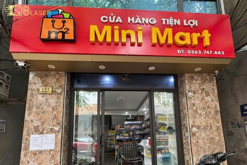 Biển quảng cáo siêu thị mini chuẩn nhận diện