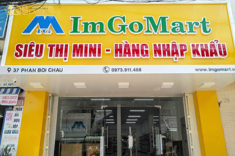 Biển quảng cáo siêu thị mini hiện đại