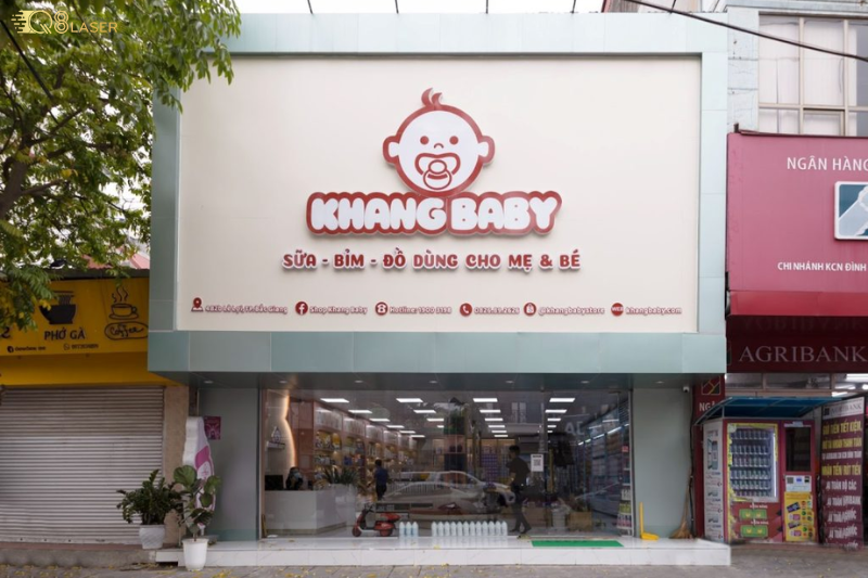 Biển quảng cáo sữa bỉm chuẩn ngành mẹ bé